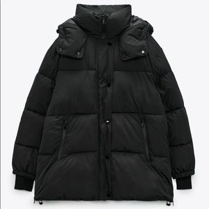 Zara hooded quilted jacket